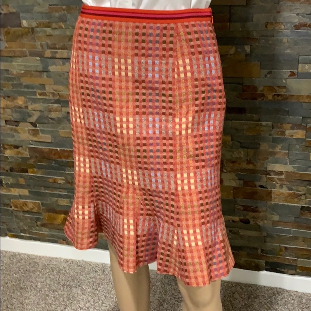 Etcetera checkered tulip skirt